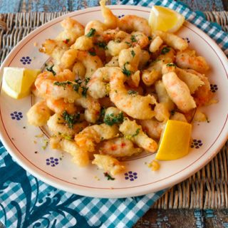 Crispy Fried Shrimp With Spicy Gremolata Topping
