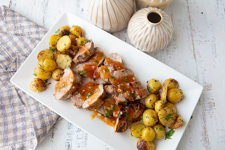 Apricot Glazed Grilled Pork Tenderloin