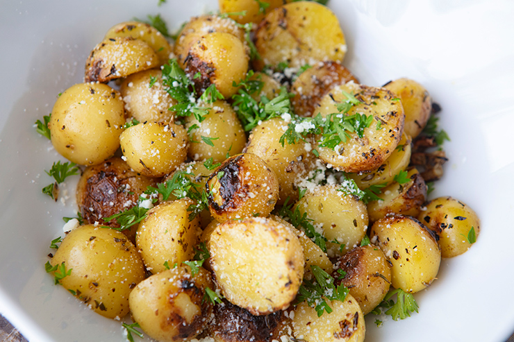 Grilled Garlic Parmesan Potatoes
