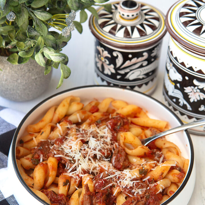 Pasta With Meaty Lamb Sauce
