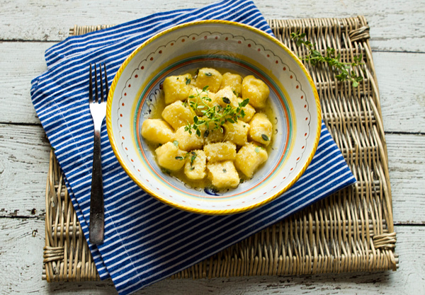 Lemon Ricotta Gnocchi In Butter Thyme Sauce