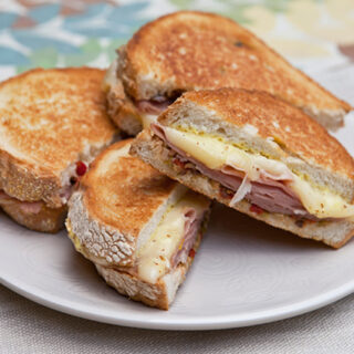 Mortadella, Asiago & Olive Spread Panini