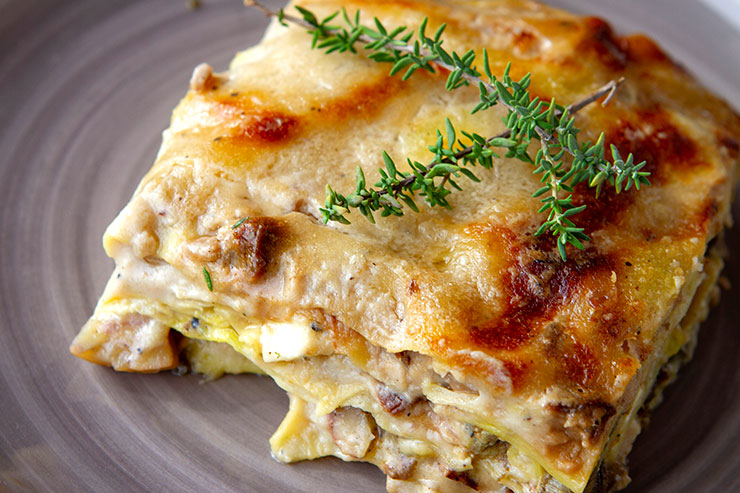 Mushroom Chestnut Lasagna