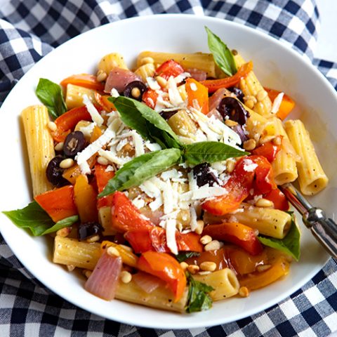 Sautéed Pepper & Onion Pasta 