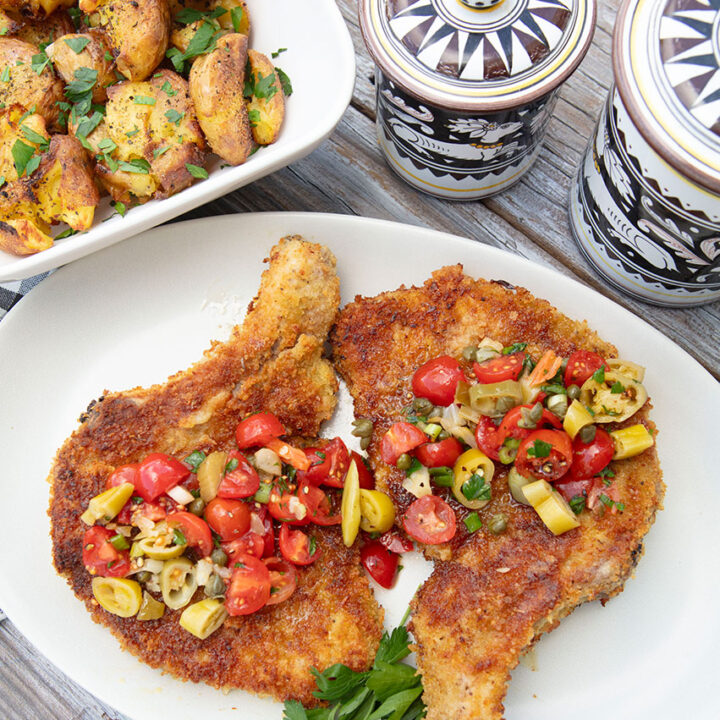 Crispy Pork Chops With Giardiniera Relish