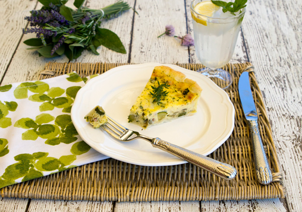 Caramelized Onion, Zucchini, & Pancetta Quiche