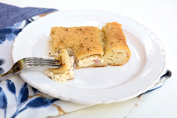 Cheese And Ham Stuffed Focaccia