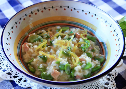 Risotto with Fava Beans & Candied Lemon