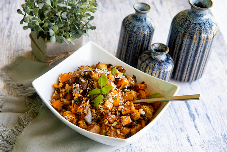 Roasted Root Vegetables With Farro