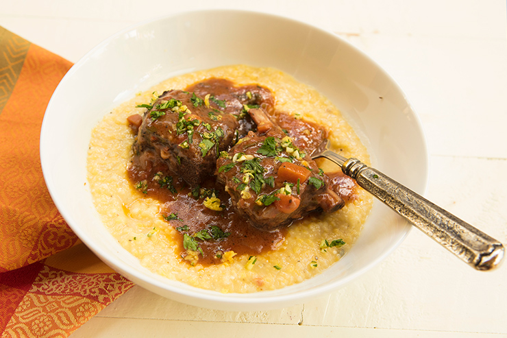 Instant Pot {Or Slow Cooker} Beef Short Ribs on Gorgonzola Polenta