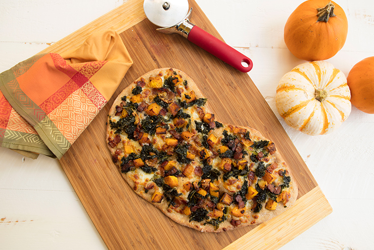 Butternut Squash, Kale, Roasted Garlic, & Pancetta Flatbread