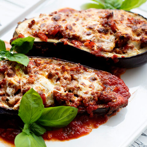 Sausage Stuffed Eggplant