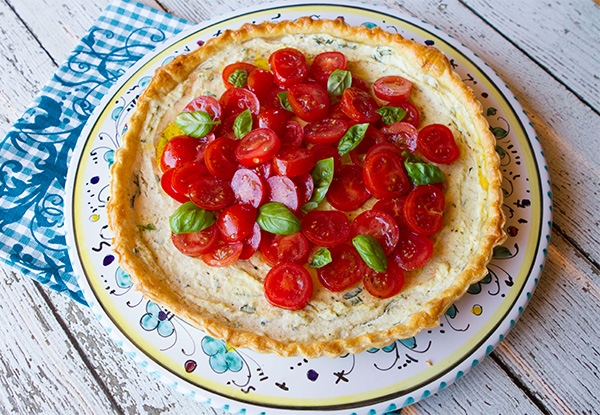 Ricotta And Goat Cheese Tomato Tart