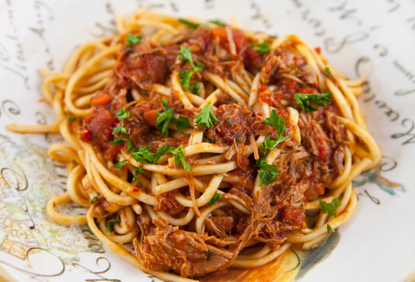 Strangozzi Pasta With Slow Cooker Turkey Ragu
