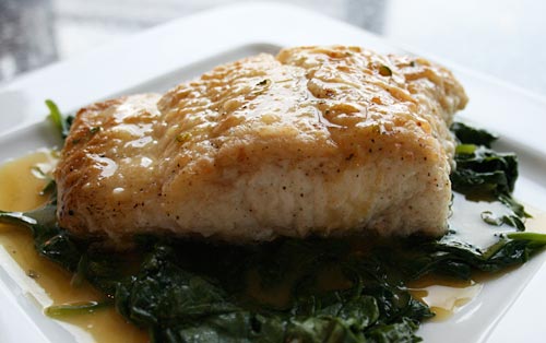 Halibut with Citrus Butter Sauce