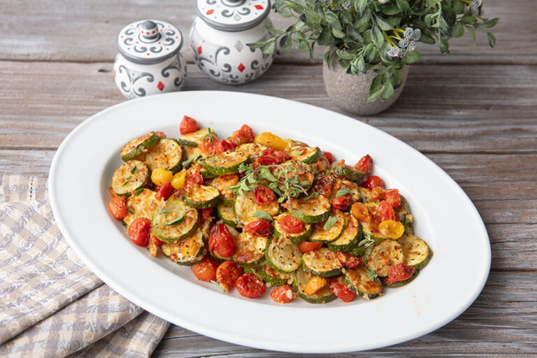 Roasted Zucchini with Tomatoes